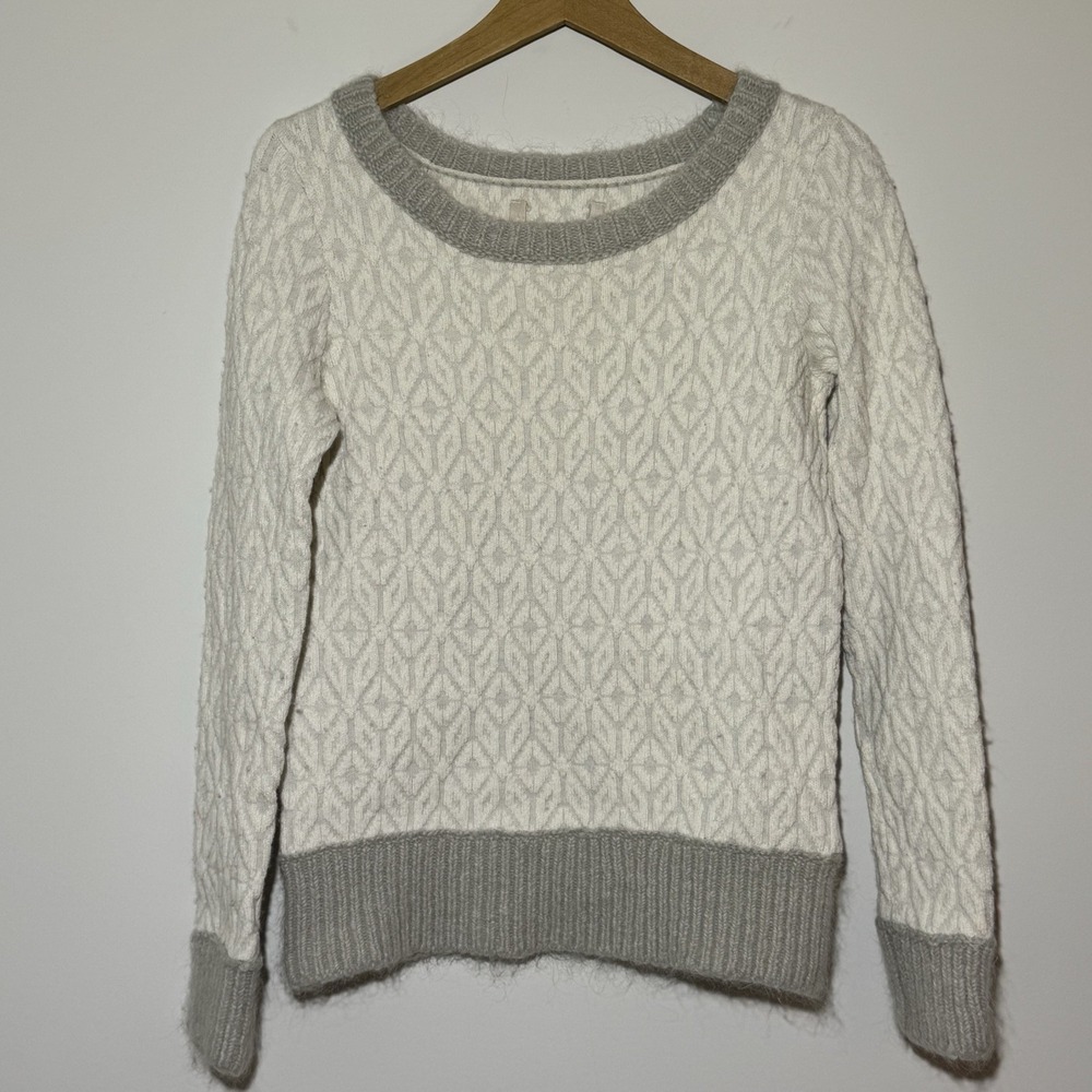 Ann Taylor Loft Women's‎ Small Wool Mohair Blend Textured Sweater Quiet Luxury